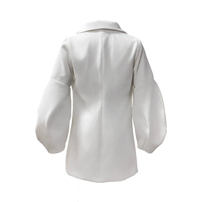 Damen Blazer-Kleid Doppelreihig Voluminöse Ärmel Eveloria