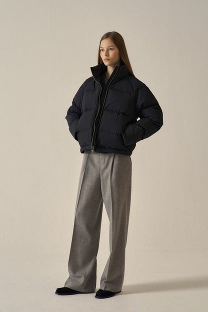 Damen Steppjacke Hochkragen Seitentaschen Eveloria