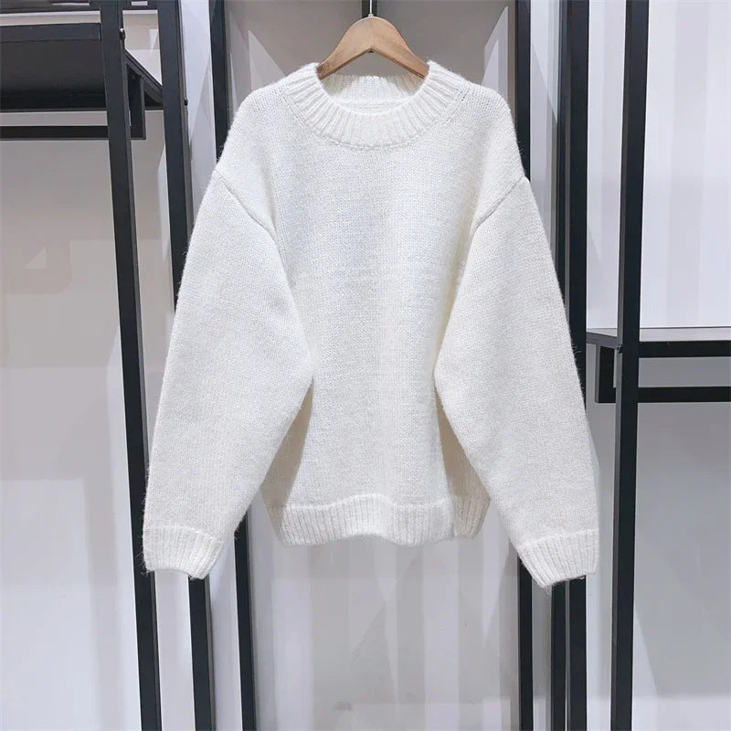 Damen Strickpullover mit Schriftzug Eveloria