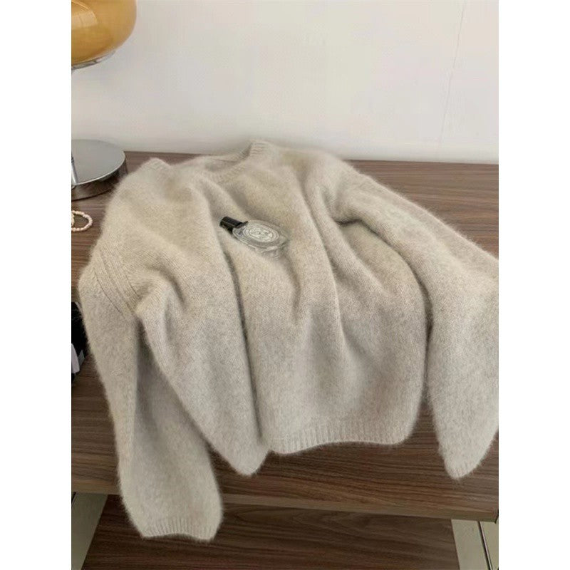 Damen Pullover Feine Strickmischung Bequem Eveloria