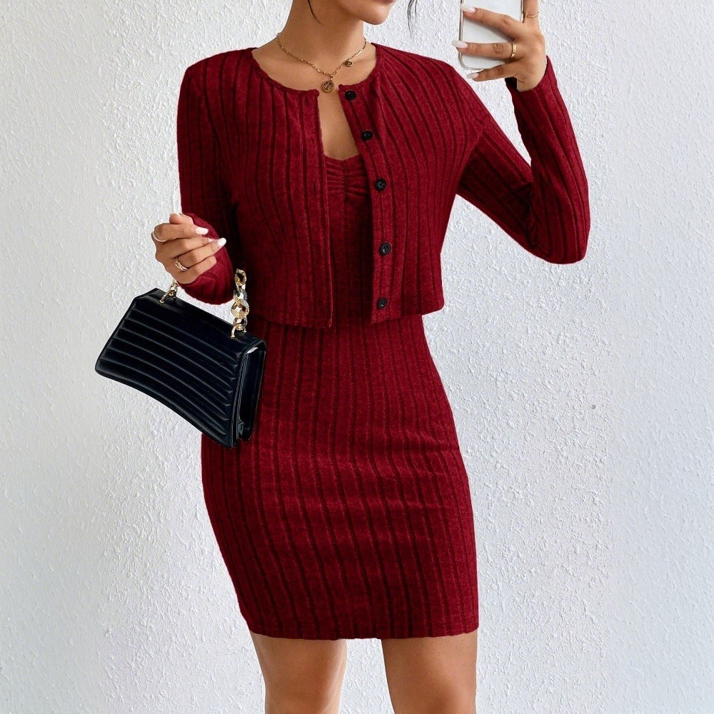 Damen Strickkleid mit Bolero Eveloria