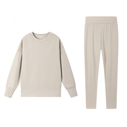 Damen Sportset Sweatshirt und Leggings locker und enganliegend