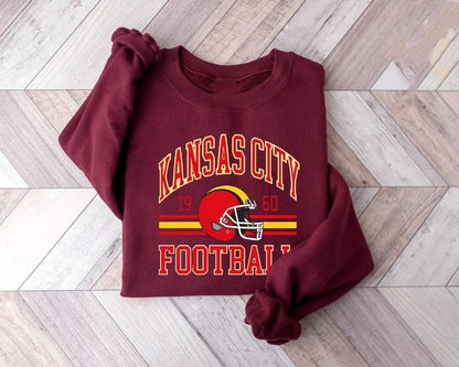 Damen Oversized Sweatshirt Football Motiv Eveloria