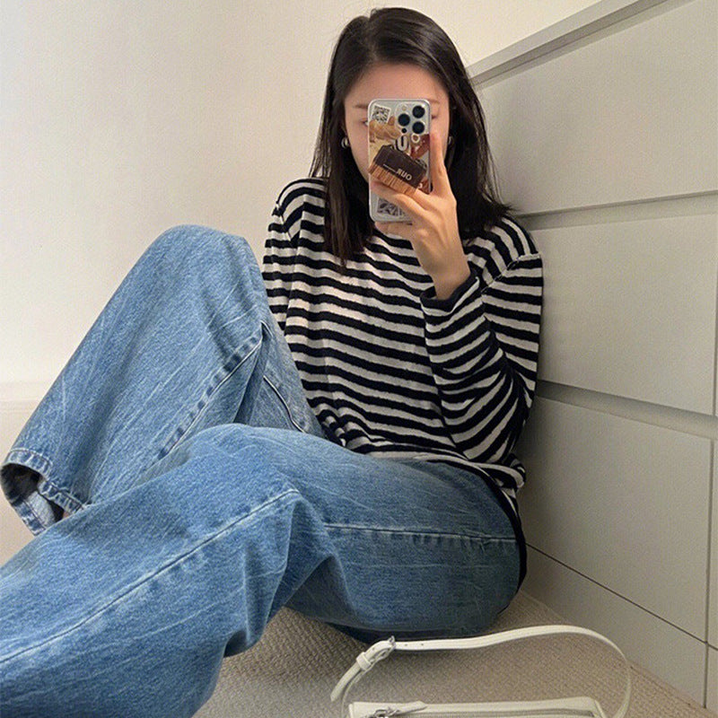 Damen Weite Jeanshose Eveloria