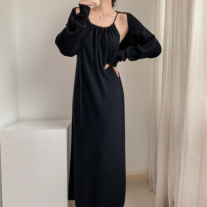 Damen Maxikleid Verstellbare Träger Elegant Eveloria