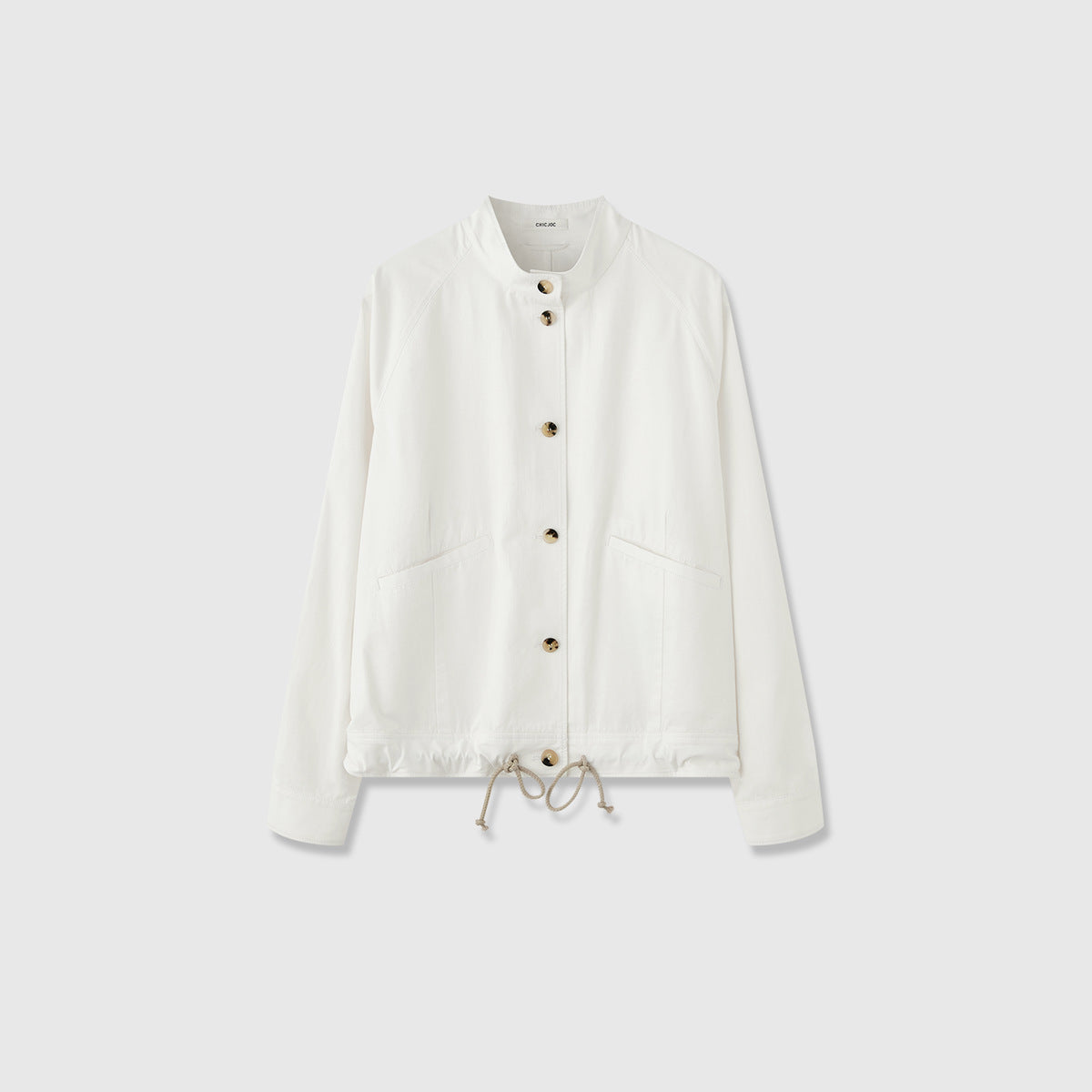 Damen Übergangsjacke mit Kapuze und verstellbarem Bund