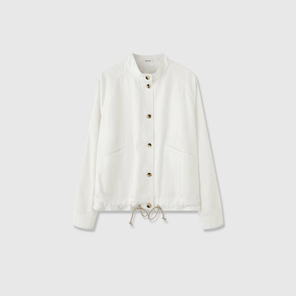 Damen Übergangsjacke mit Kapuze und verstellbarem Bund