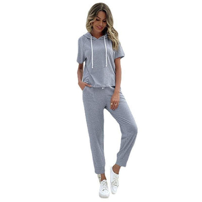 Damen Jumpsuit mit Kapuze und Seitentaschen Eveloria