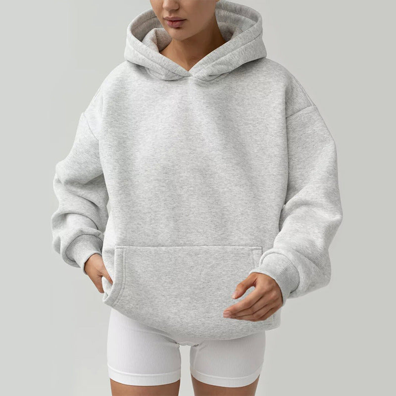 Damen Oversize Kapuzenpullover Baumwollmix Eveloria