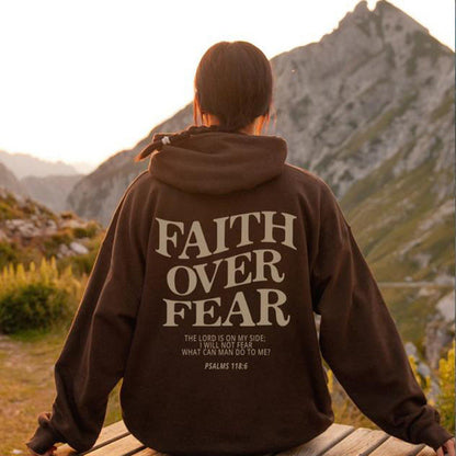 Damen Hoodie Bequem Inspirierender Schriftzug Grau Eveloria
