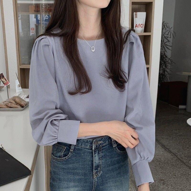 Damen Bluse Puffärmel Vielseitig