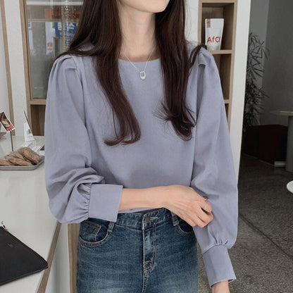 Damen Bluse Puffärmel Vielseitig