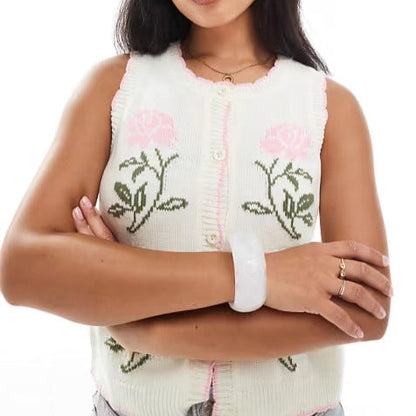 Damen Strickjacke Florales Design Elegantes Design Eveloria