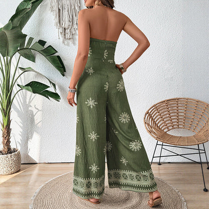 Damen Jumpsuit Taillengürtel Rüschen Eveloria