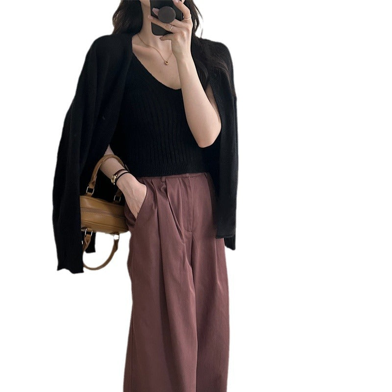 Damen Strickjacke Lässiger Schnitt Weiches Material