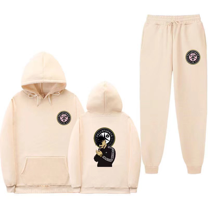 Damen Kapuzenpullover-Set mit Jogginghose, einzigartigem Druck,