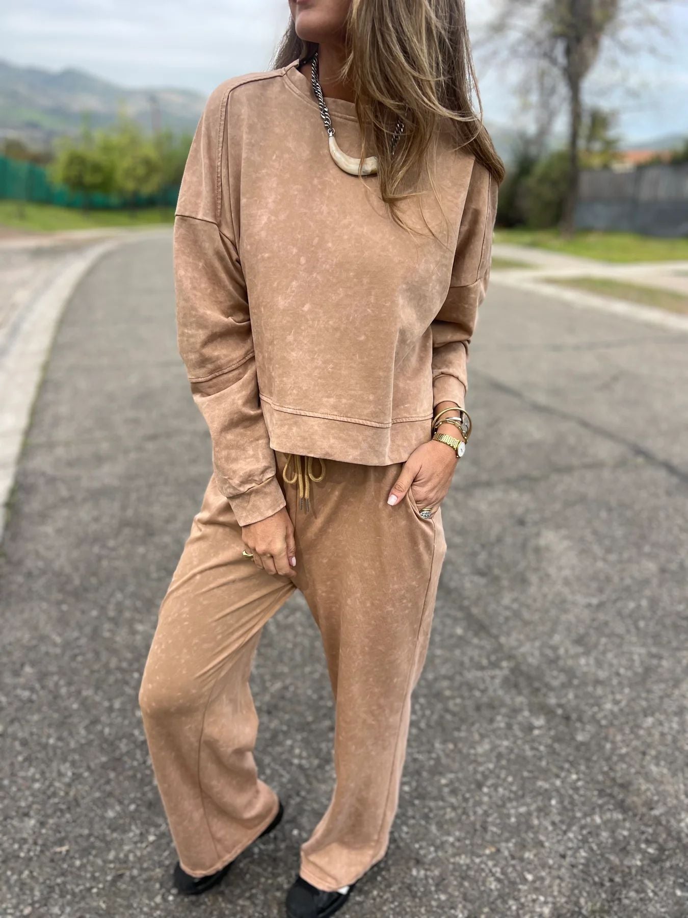 Damen Sweatshirt Jogginghosen Set Eveloria