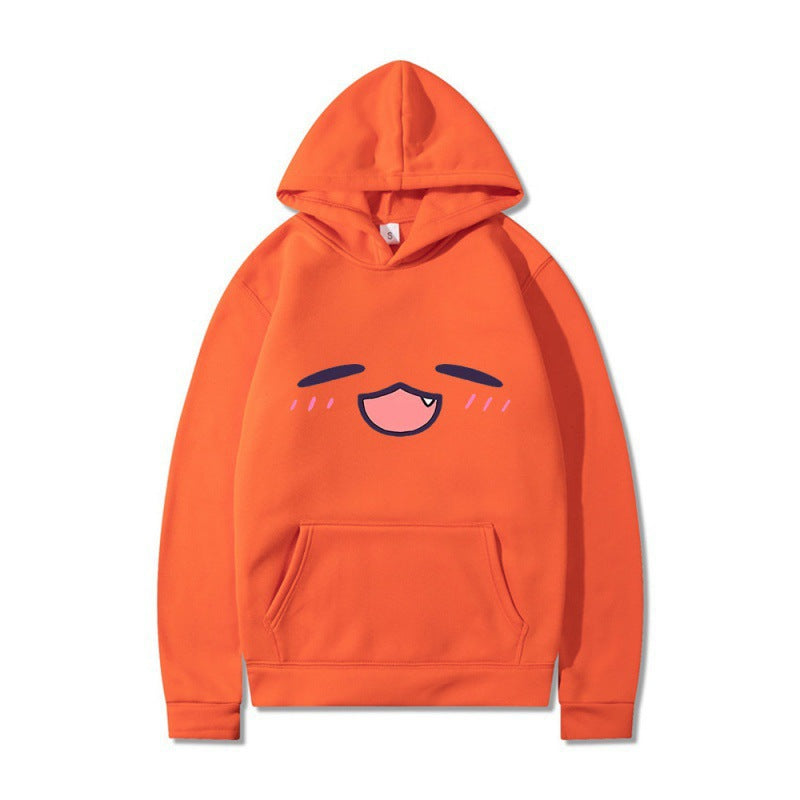 Damen Kapuzenpullover Cartoon-Gesicht Bequem Grün