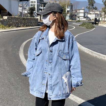 Damen Oversize Jeansjacke Eveloria