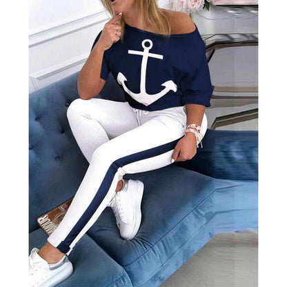 Damen Sweatshirt Set mit Leggings, Sportlich, Grau