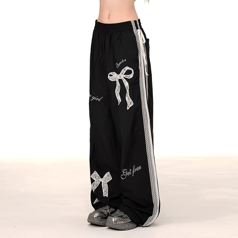 Damen Freizeithose Dekorativ Mit Schleifen Bequem