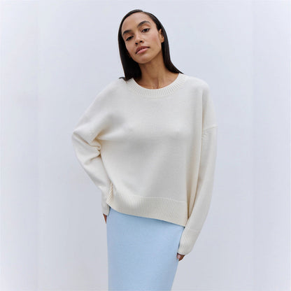 Damen Strickpullover Komfortabel Lässig Eveloria
