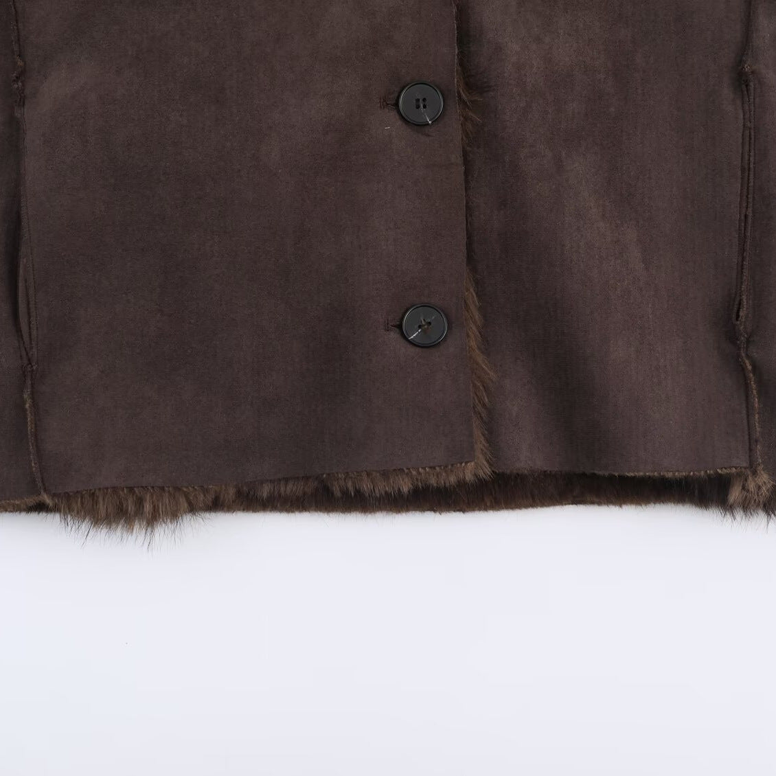 Damen Kunstlederjacke Teddyfutter Eveloria