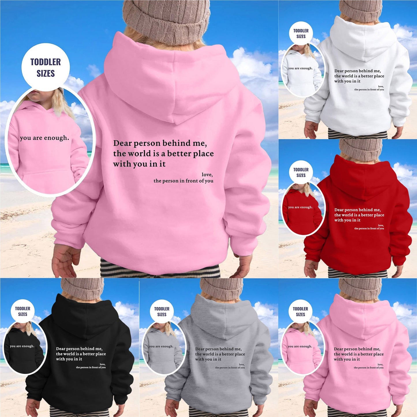 Damen Kapuzenpullover Lässig Motivierender Schriftzug Grau - Eveloria