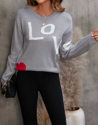 Damen Pullover mit Schriftzug Eveloria