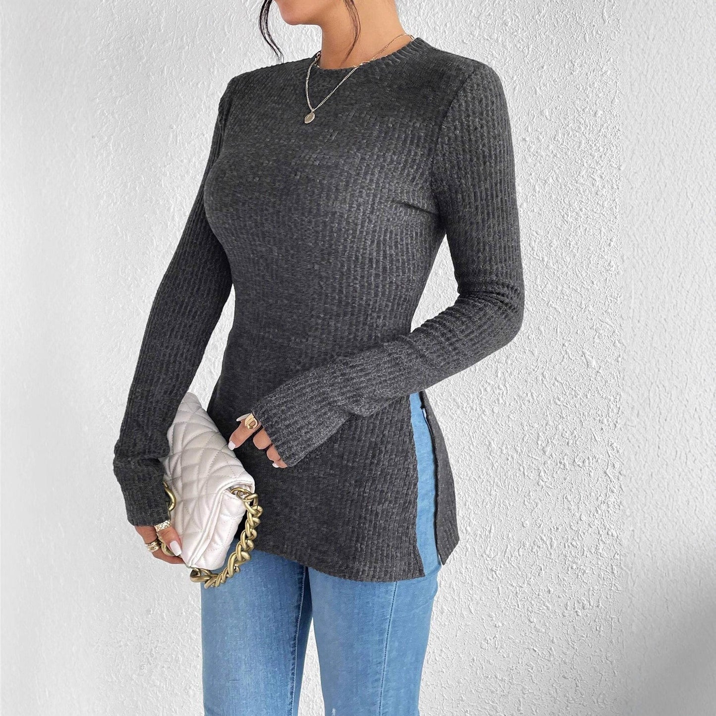 Damen Langarmshirt Eveloria Baumwolle