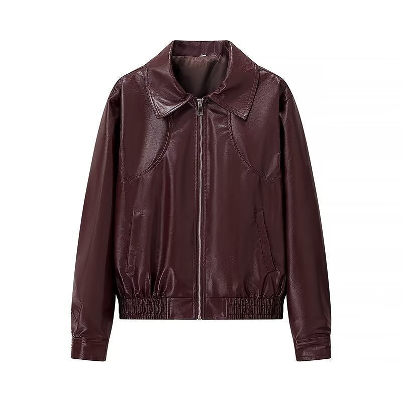Damen Lässige Jacke Elastisch Hochschließend Eveloria