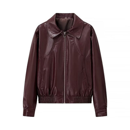 Damen Lässige Jacke Elastisch Hochschließend Eveloria