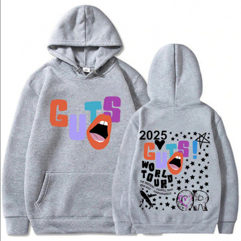 Damen Kapuzenpullover mit Grafikdruck und Tour-Print Eveloria
