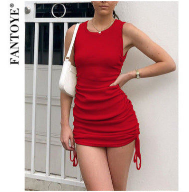 Damen Wickelkleid Figurbetont Rüschen Eveloria