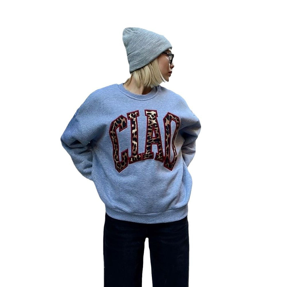 Damen Sweatshirt Urban Style Auffälliges Logo Eveloria