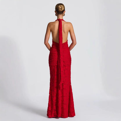 Damen Abendkleid mit V-Ausschnitt Geraffter Stoff Eveloria
