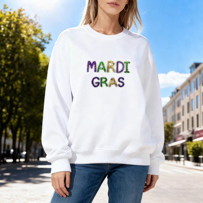 Damen Sweatshirt Mardi Gras Schriftzug Eveloria - Eveloria