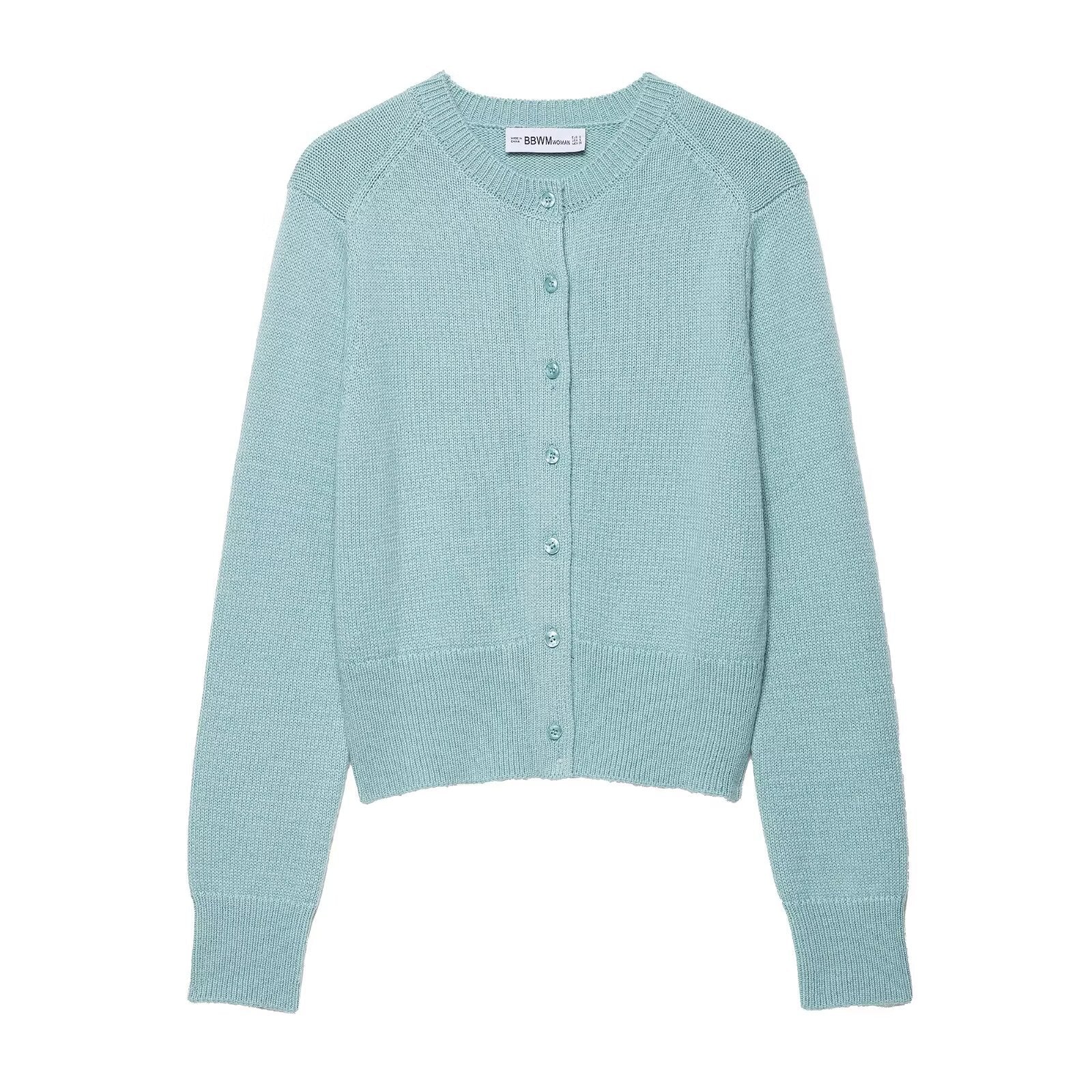 Damen Strickjacke Knopfverschluss Fein Eveloria - Eveloria