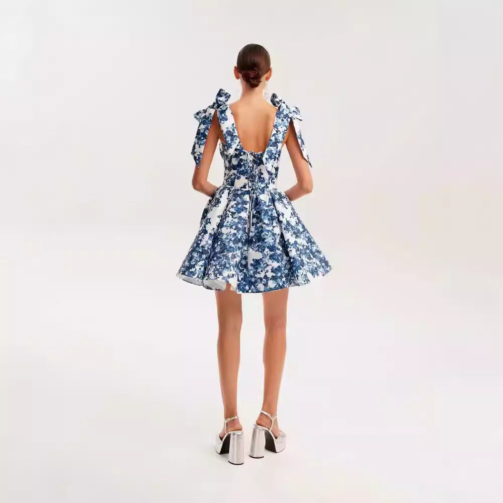 Damen Blumenkleid Sommerkleid Eveloria
