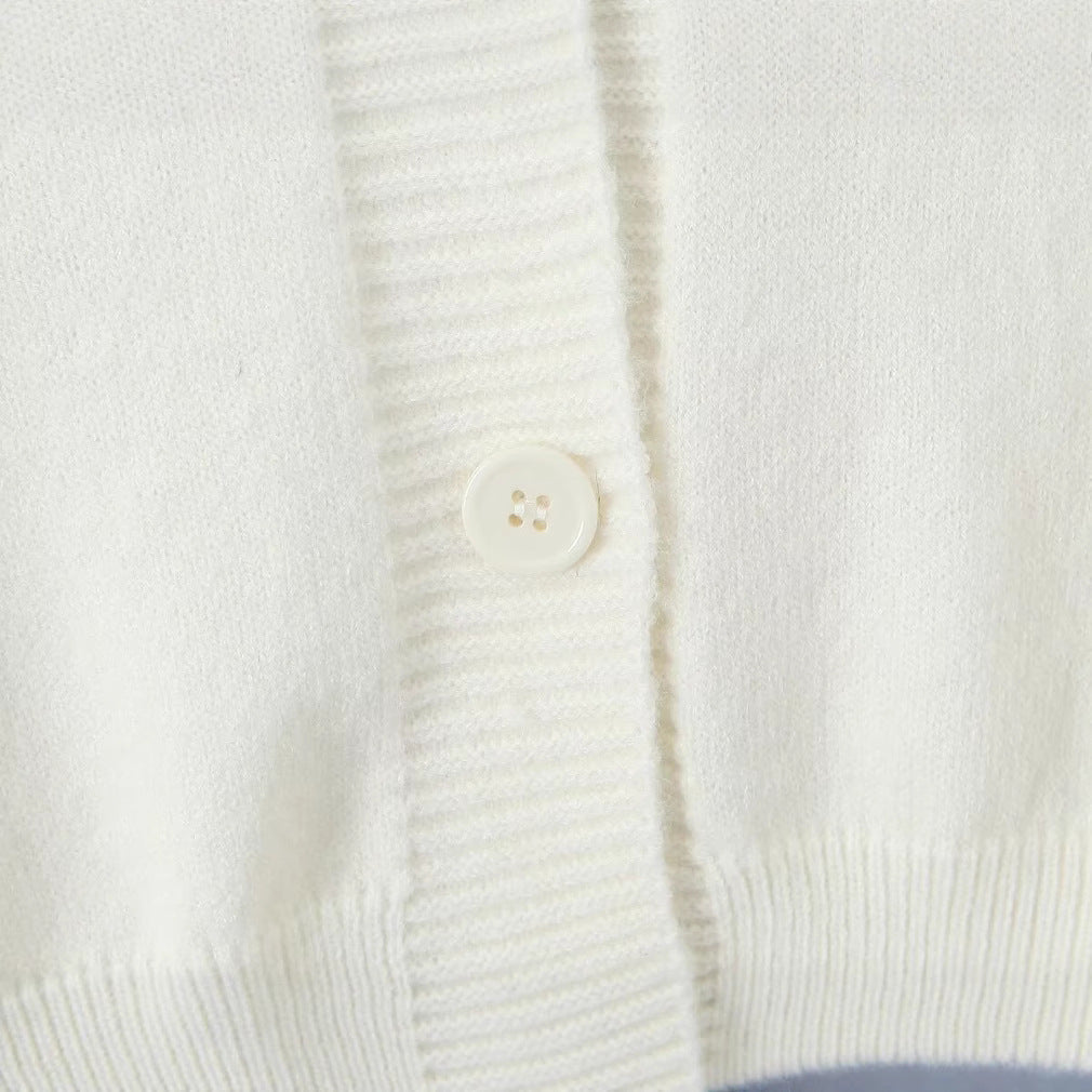 Damen Strickcardigan Bunt Blumenmuster