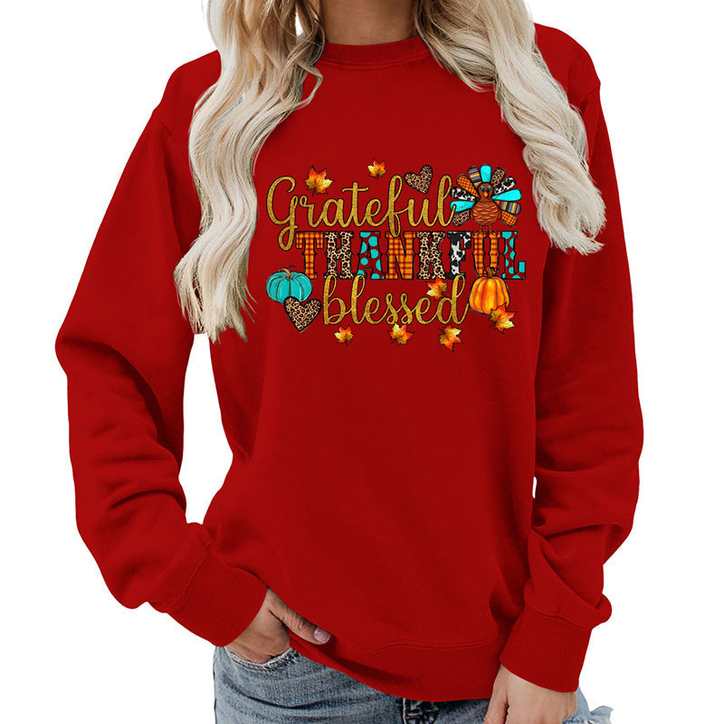 Damen Sweatshirt Herbstlich Dankeschön Motiv Eveloria