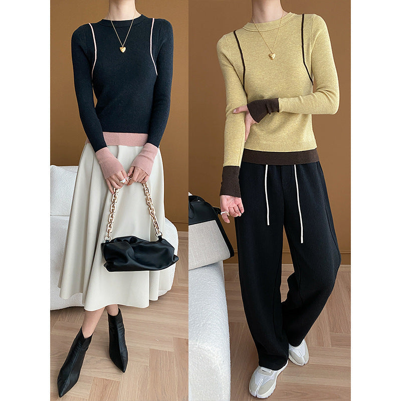 Damen Strickpullover Modisch Akzentiert Eveloria