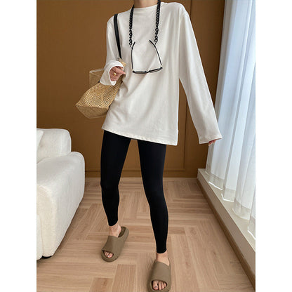 Damen T-Shirt Langarm Weich Eveloria