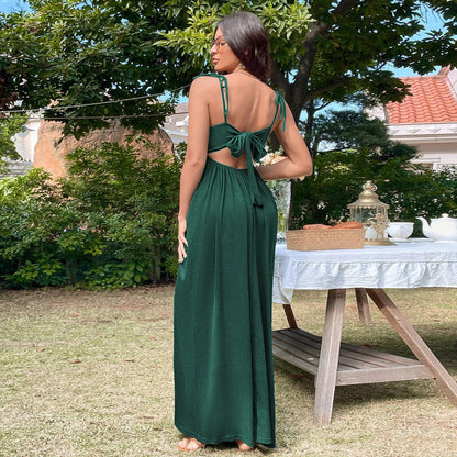 Damen Maxikleid Locker Passform Verstellbare Träger Eveloria