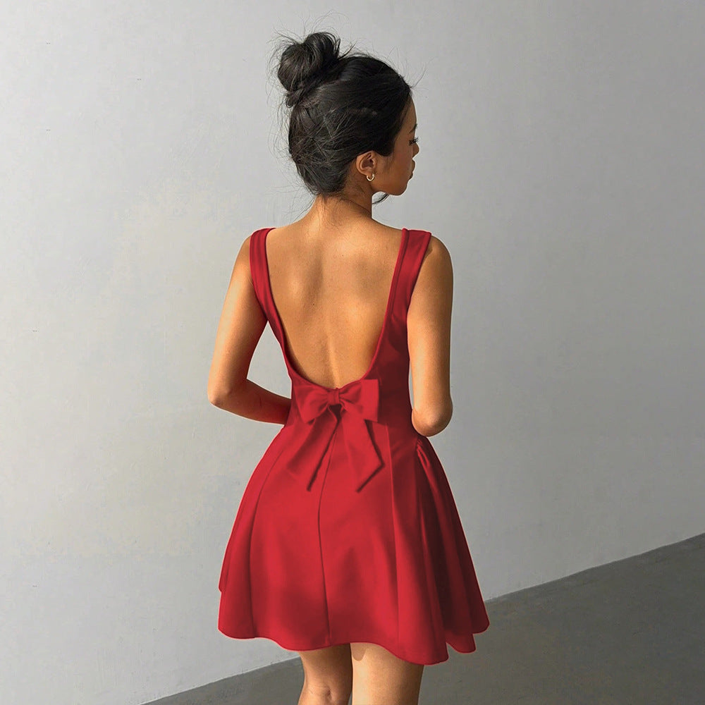 Damen Kleid Tailliert Quadrat-Ausschnitt Eveloria