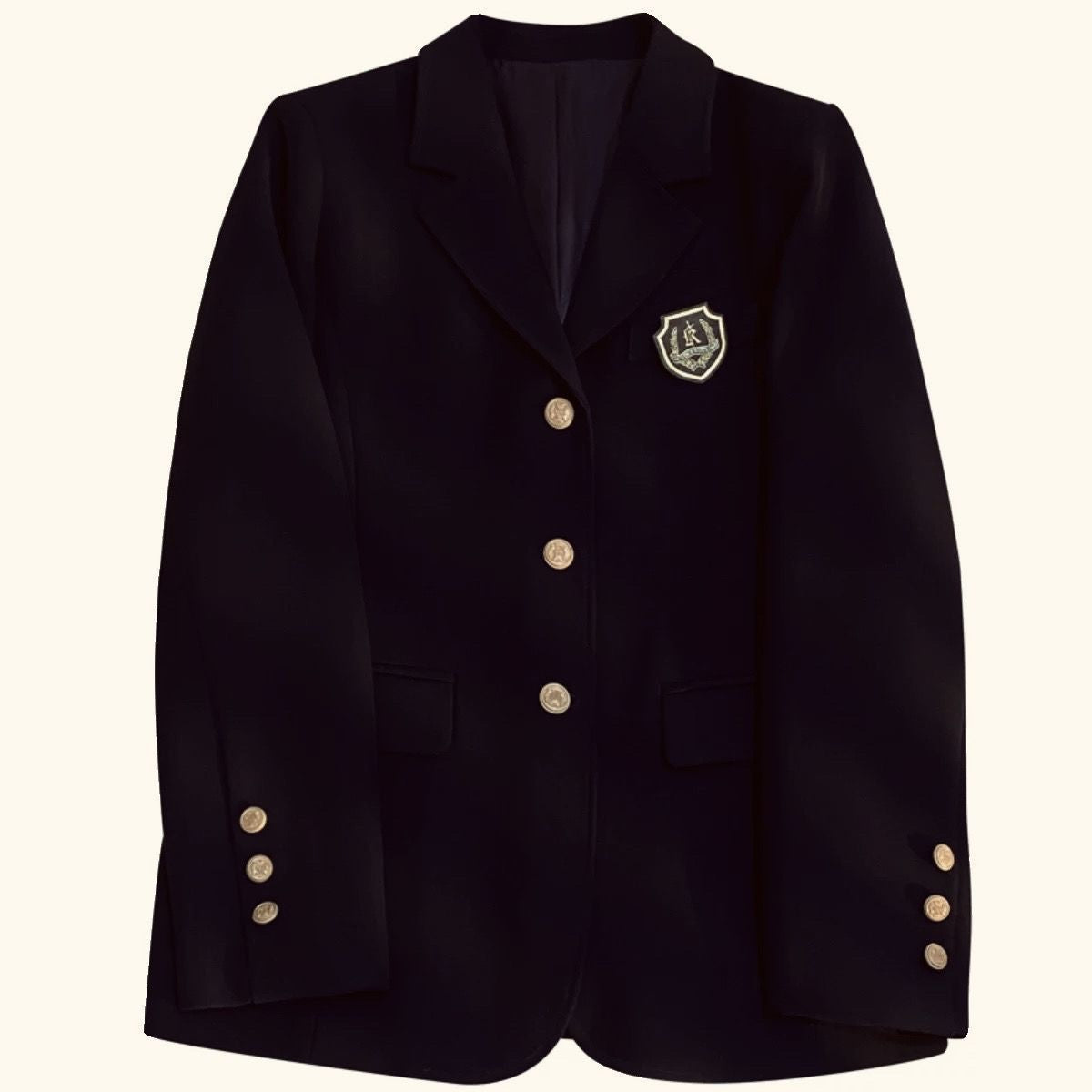 Damen Blazer Elegant Goldknöpfe Eveloria