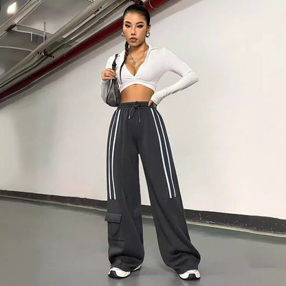 Damen Sporthose Urban Streetwear Elastischer Bund