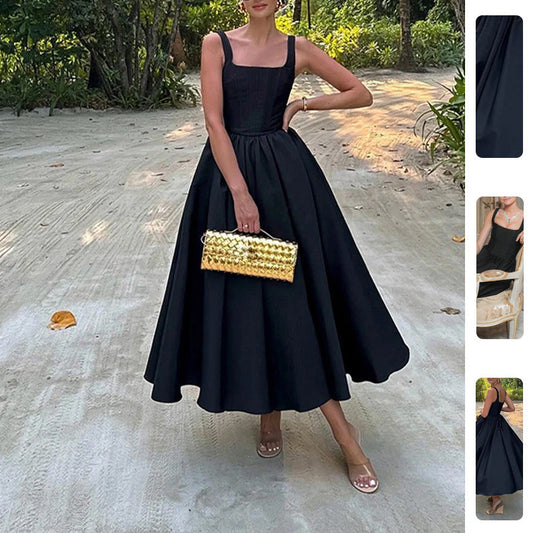 Damen Maxikleid A-Linie Quadratischer Ausschnitt Eveloria - Eveloria