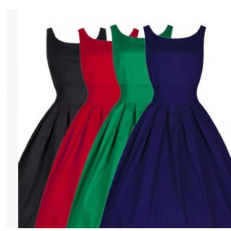 Damen Cocktailkleid Tailliert Schwingender Rock Eveloria