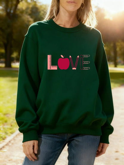 Damen Sweatshirt Love-Motiv Eveloria